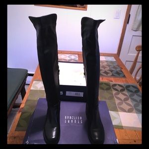 Stuart Weitzman Blk Nappa leather OTK Boots size 6